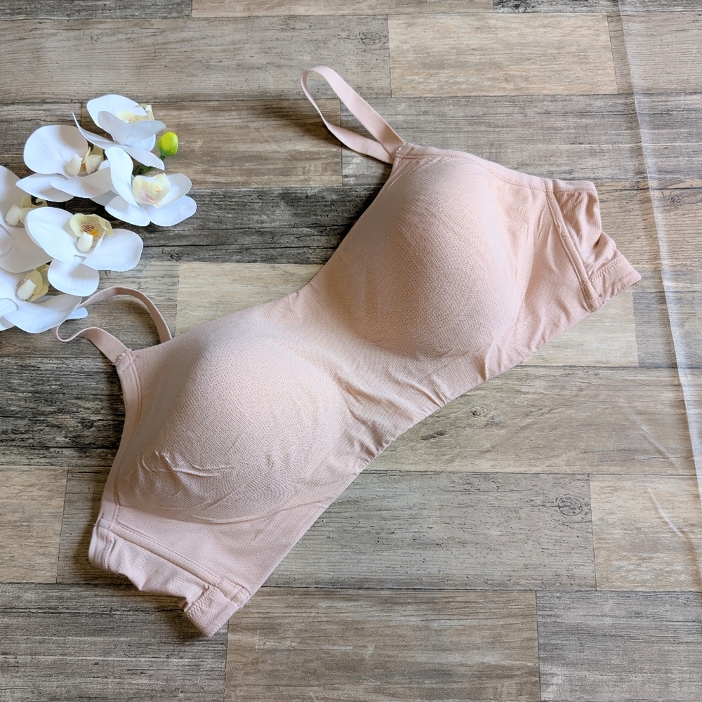 Natori Pink Lightly Lined Wirefree Bra Bralette Size 36DDD EUC